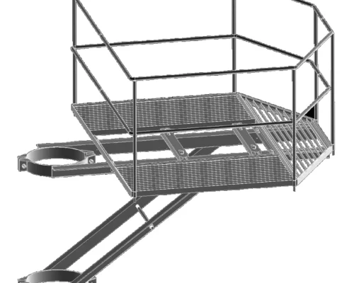 Platforma Transformator pe un Stalp cu Balustrada PTrB 100-250 KVA