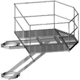 Platforma transformator pe un stalp cu balustrada PTrB 16-63 KVA