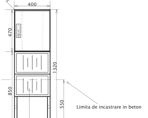 SMI-DEE 1X1-P Montaj pe Picior Incastrat in Beton