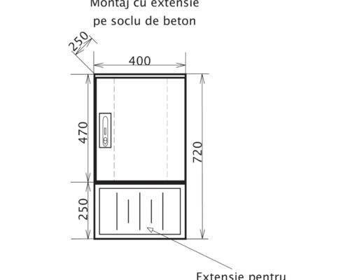 SMI-DEE 1X1-S Montaj cu Extensie pe Soclu de Beton