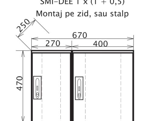 SMI-DEE 1x1X05 Montaj pe Zid sau Stalp
