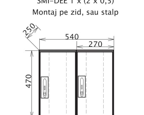 SMI-DEE 1x2X05 Montaj pe Zid sau Stalp