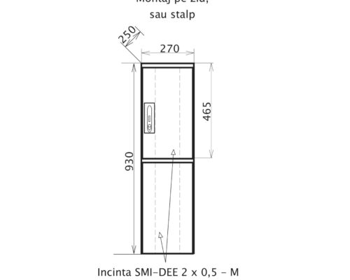 SMI-DEE 2×05-M Montaj pe Zid sau Stalp