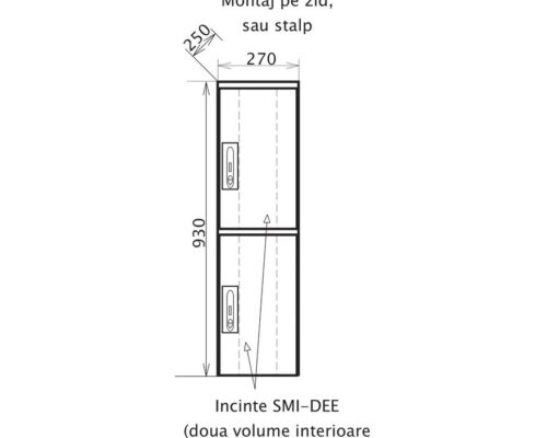 SMI-DEE 2×05 Montaj pe Zid sau Stalp