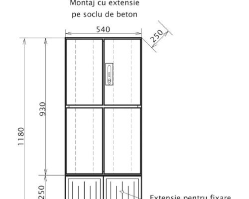 SMI-DEE 2×05-MS Montaj cu Extensie pe Soclu de Beton